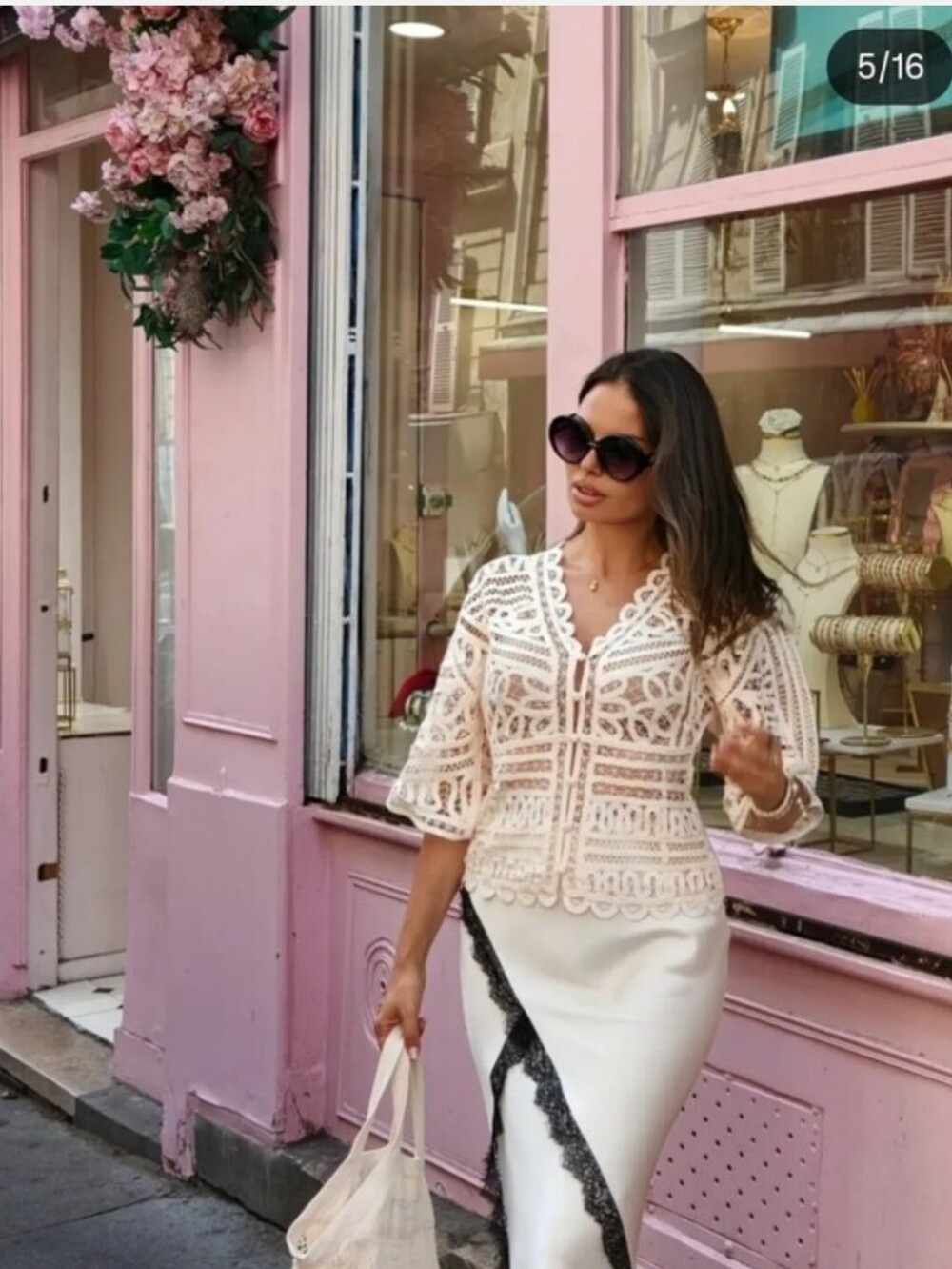 ZARA CROCHET TOP CREAM NWT SIZE M - Picture 7 of 16